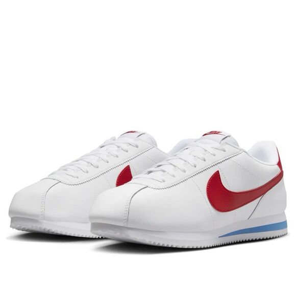 Size 15 Nike Cortez Forrest Gump White Red Blue Leather Mens DM4044-108